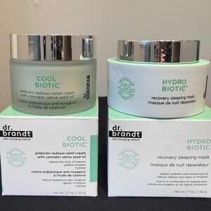 NIB Dr. Brandt Bundle- Cool Biotic Cream and Hydro Biotic Recovery Sleeping Mask